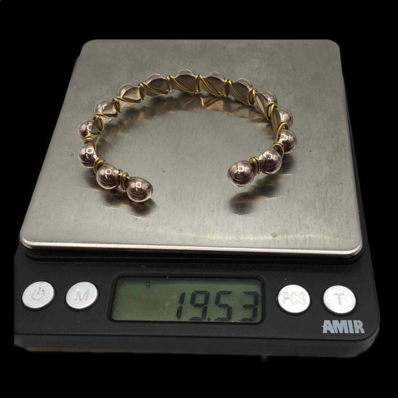 Silpada Sterling Silver and Brass Wire Cuff Bracelet - Picture 13 of 17